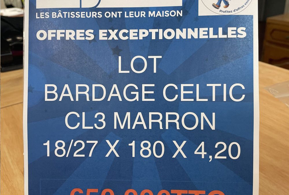 déstockage en cours à BigMat Nérac sur les lames de terrasse en bois, bardage bois, parquet…Rendez-vous vite en magasin, le stock est limité.