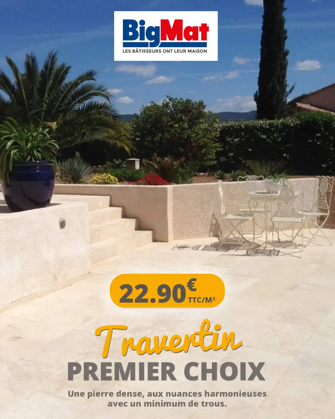Travertin : aménagement extérieur, faites les bons choix dès maintenant avec BigMat
